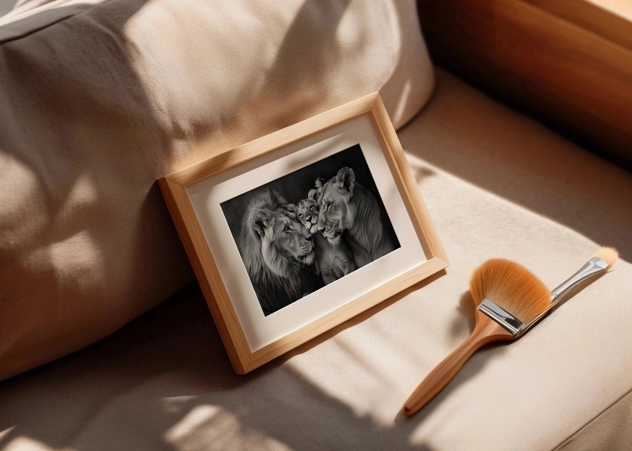 Cuadro Familia de leones