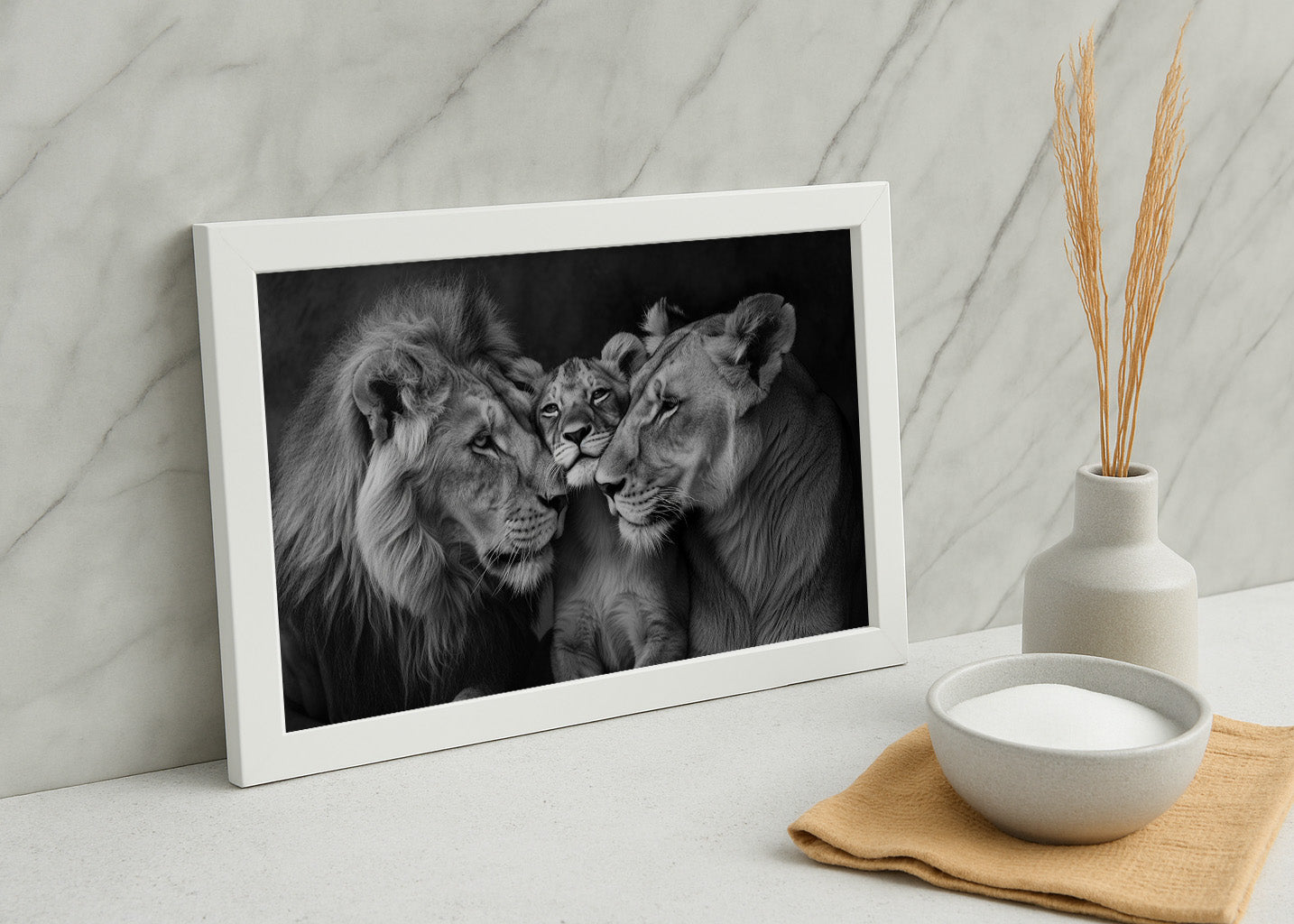 Cuadro Familia de leones