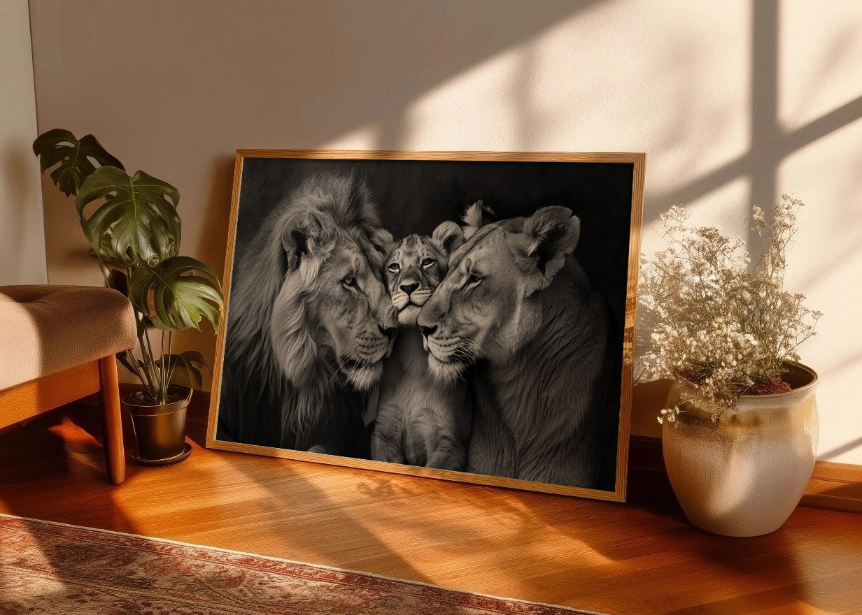 Cuadro Familia de leones
