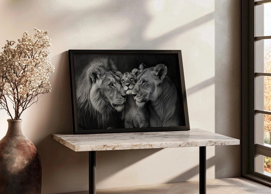 Cuadro Familia de leones