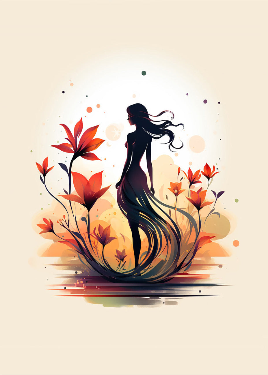 Cuadro Dama de las flores