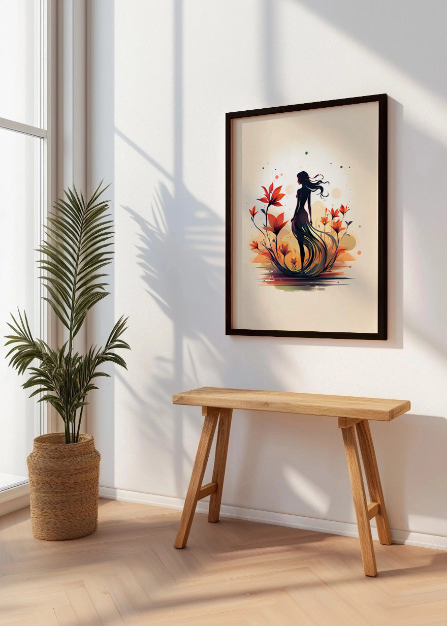 Cuadro Dama de las flores