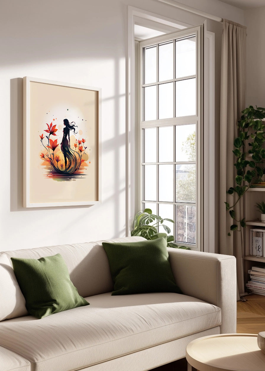 Cuadro Dama de las flores