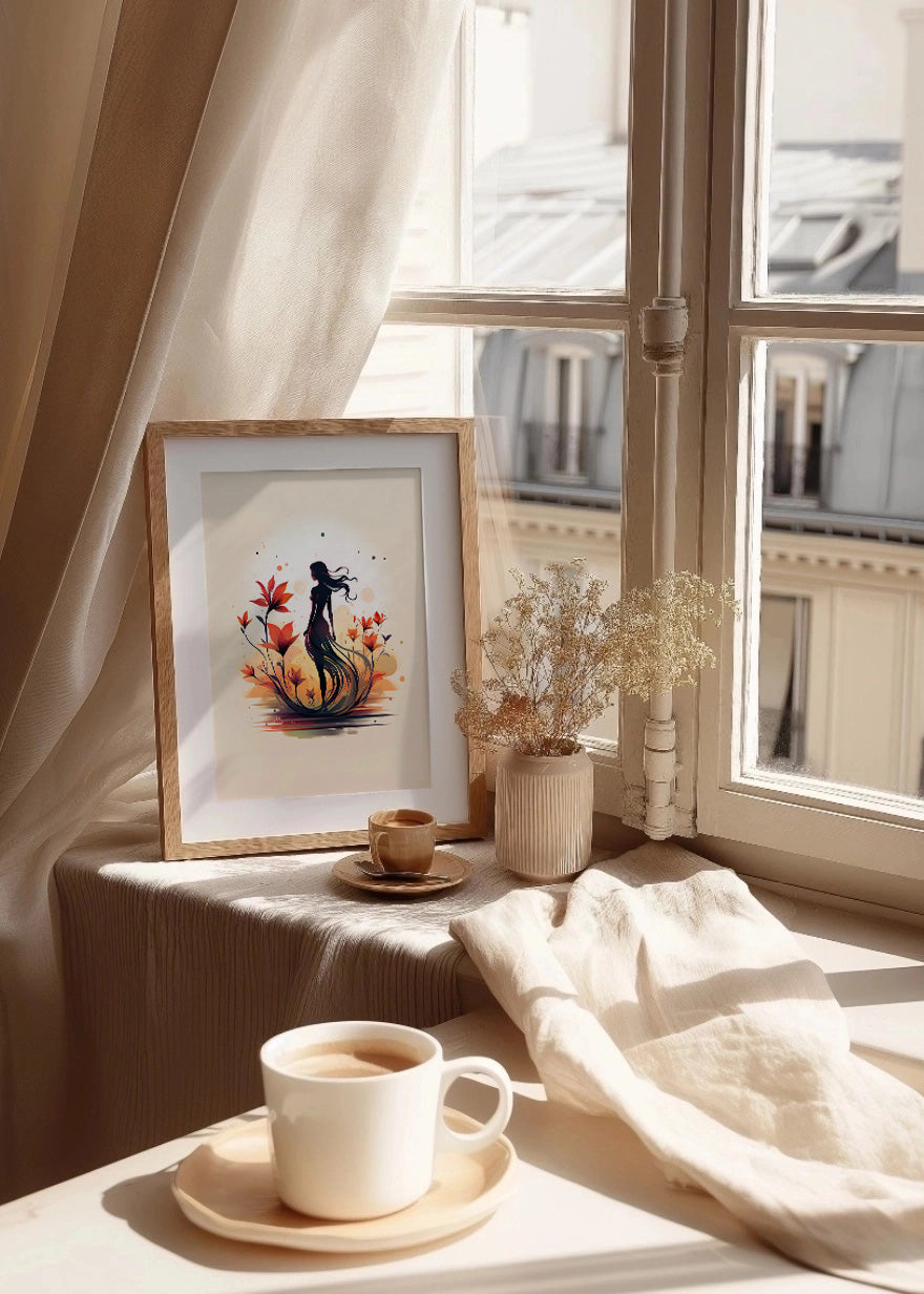 Cuadro Dama de las flores