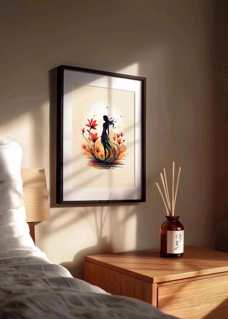 Cuadro Dama de las flores