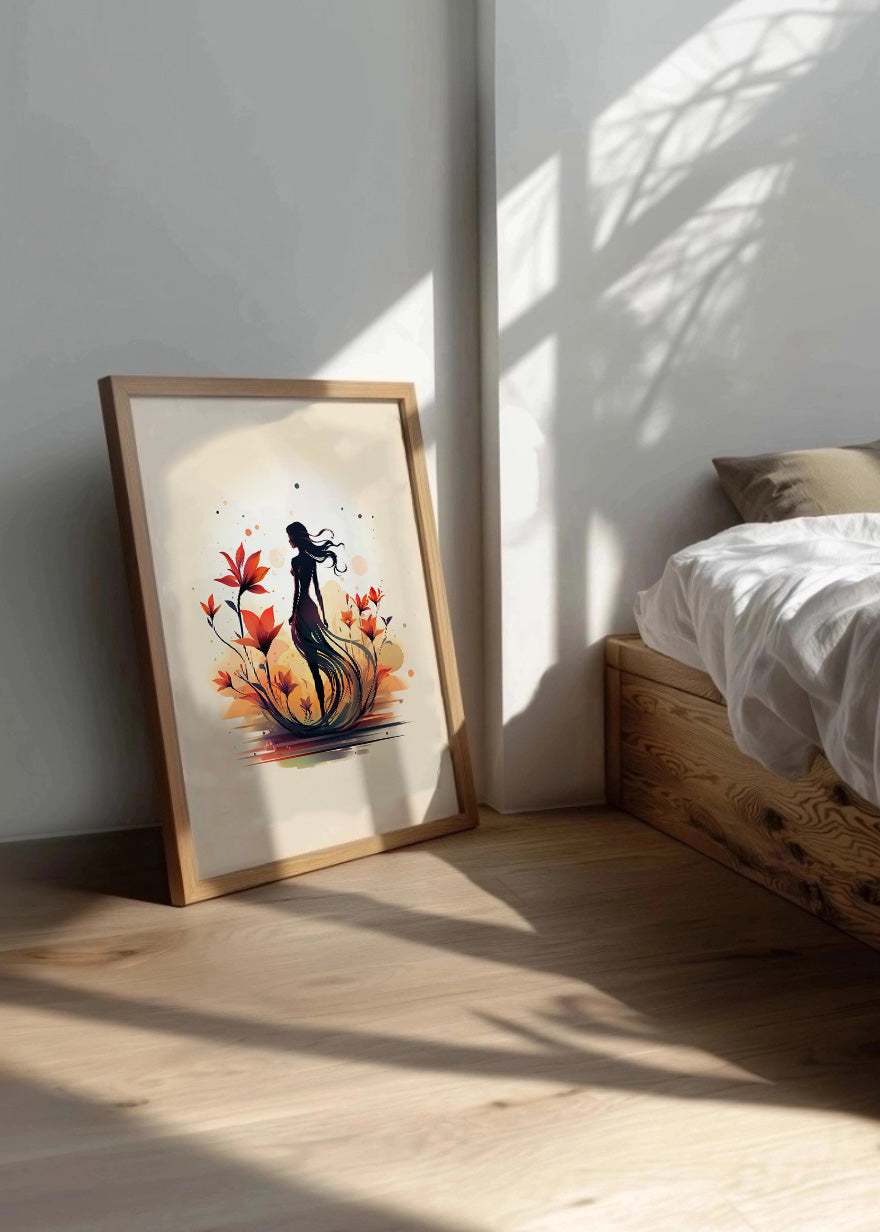 Cuadro Dama de las flores