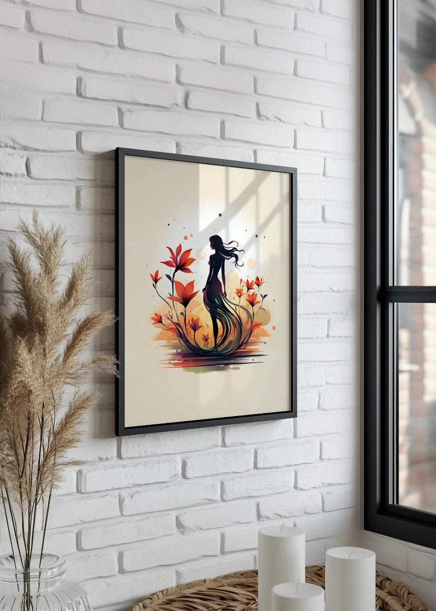 Cuadro Dama de las flores