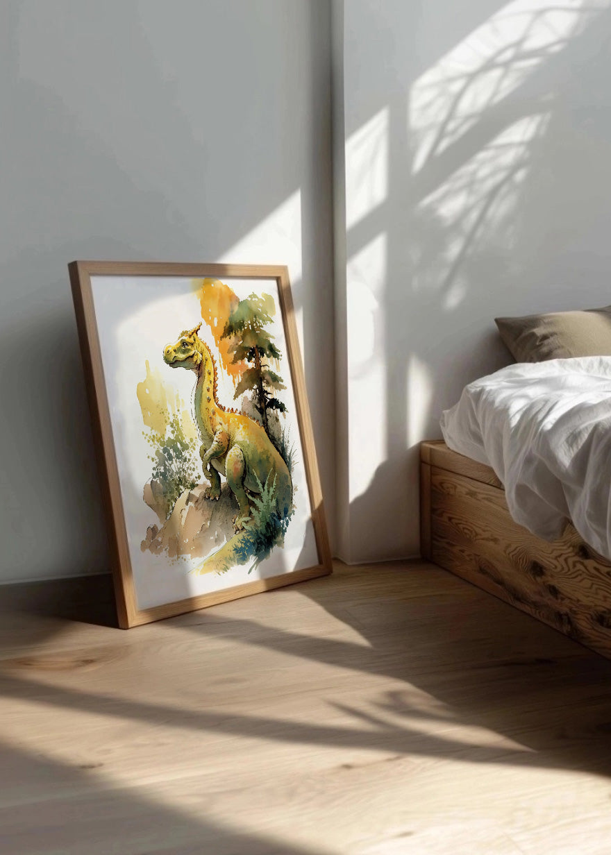 Cuadro Dinosaurio dibujado estilo infantil