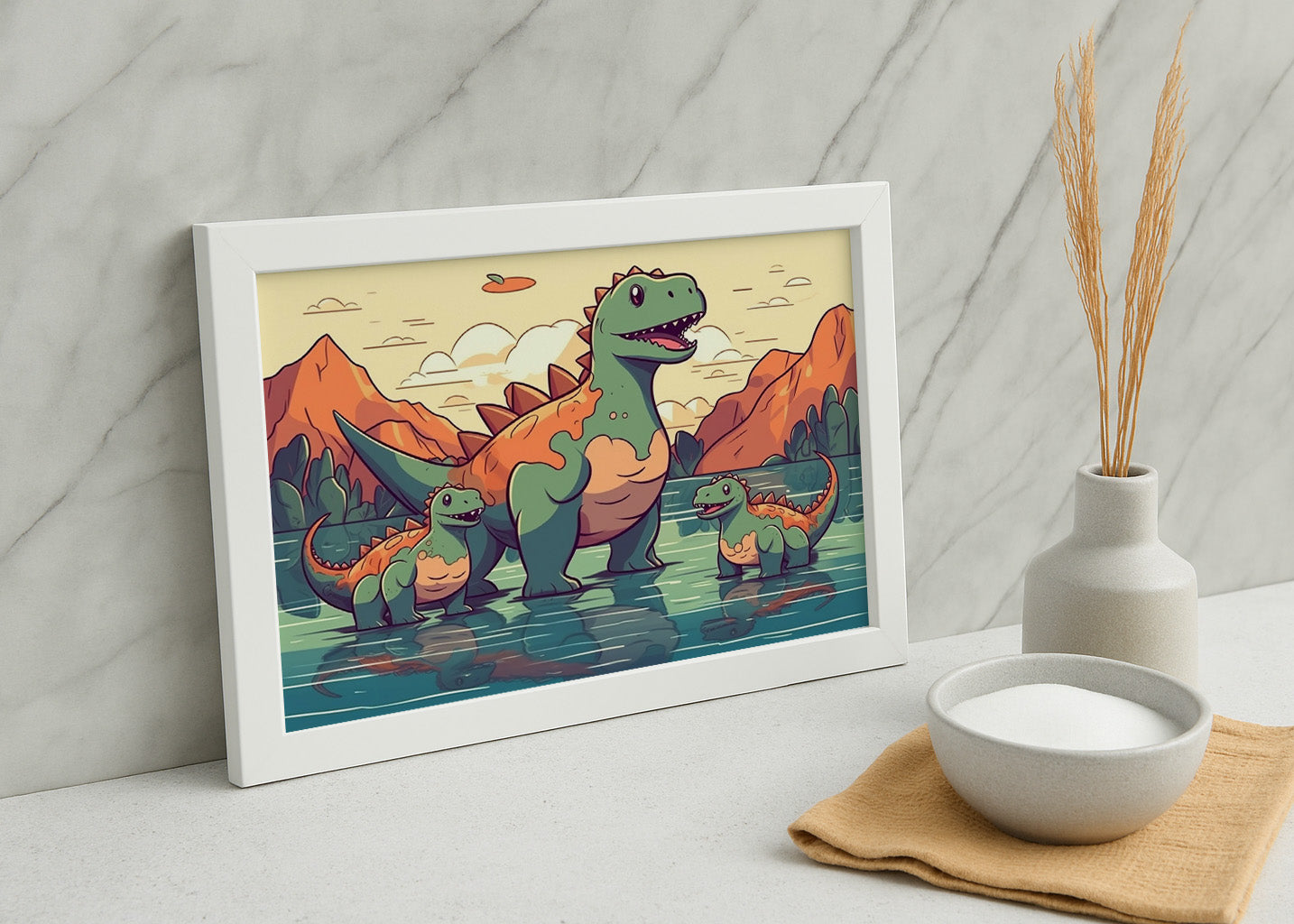 Cuadro Dinosaurios en familia