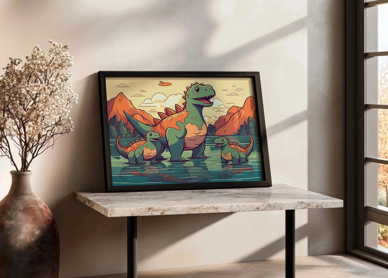 Cuadro Dinosaurios en familia
