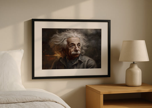 Cuadro Retrato hiperrealista de Einstein