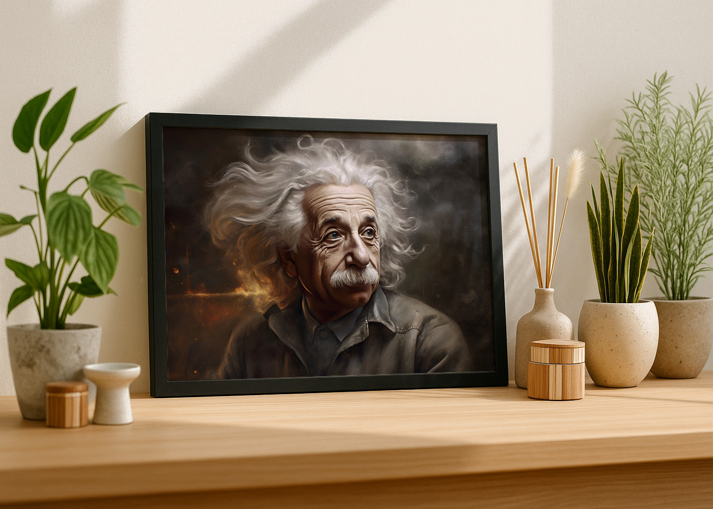 Cuadro Retrato hiperrealista de Einstein