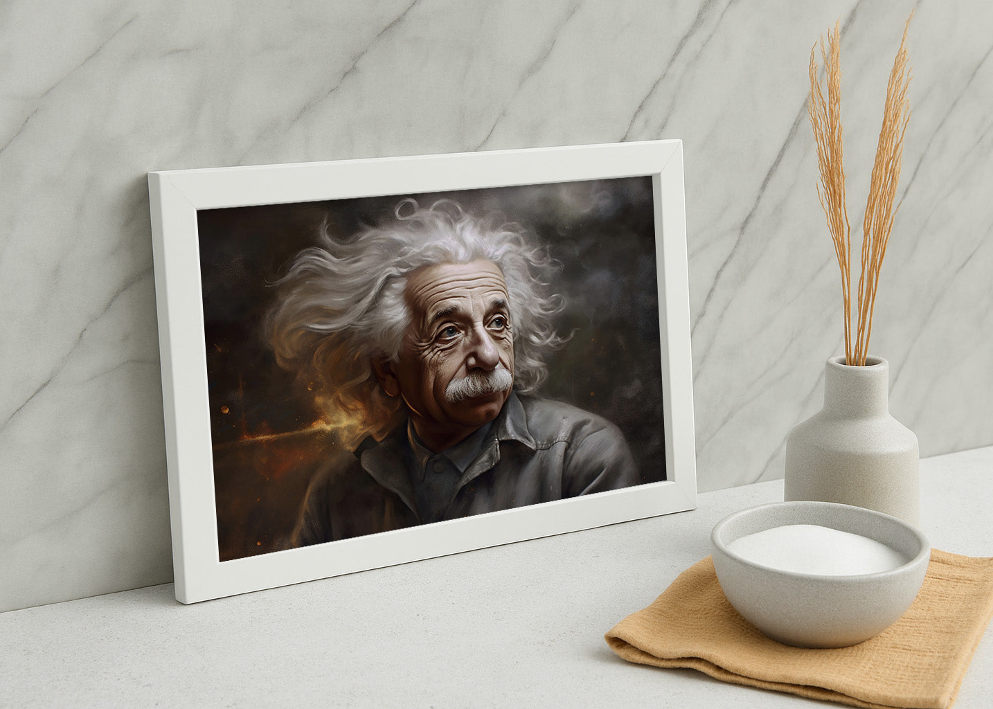 Cuadro Retrato hiperrealista de Einstein