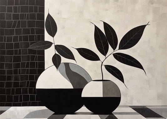 Cuadro Jarrones B&W (minimalist)
