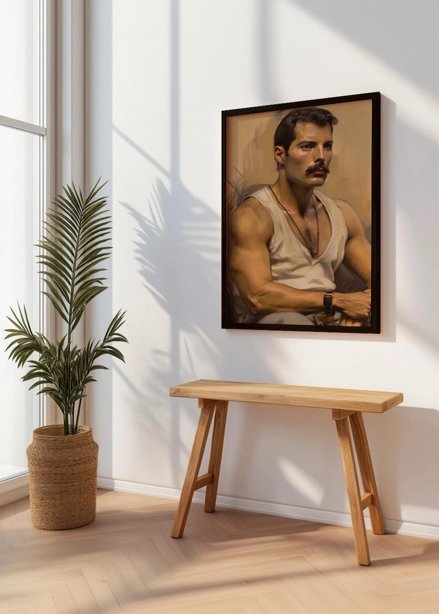 Cuadro Freddie Mercury en tirantes
