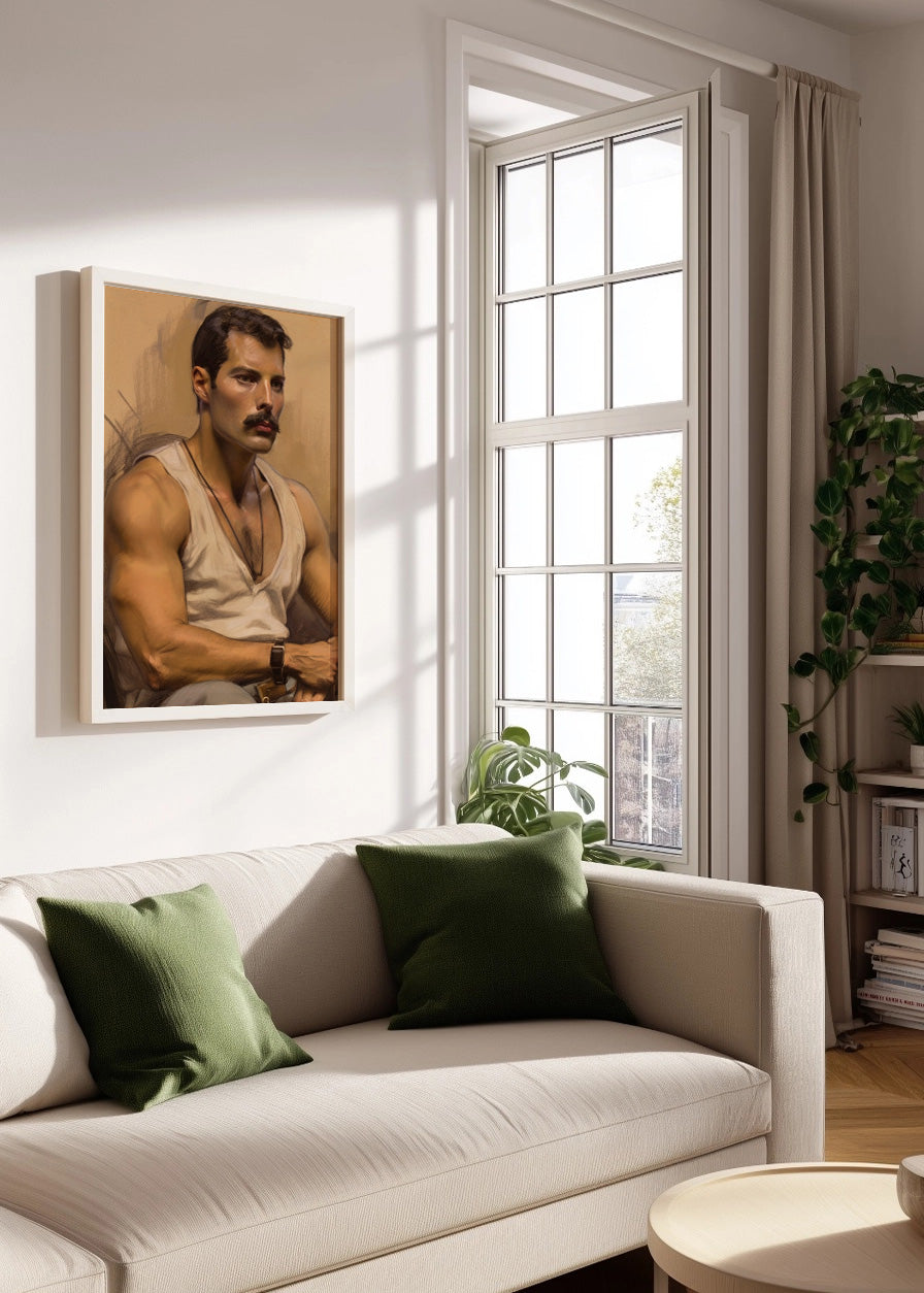 Cuadro Freddie Mercury en tirantes