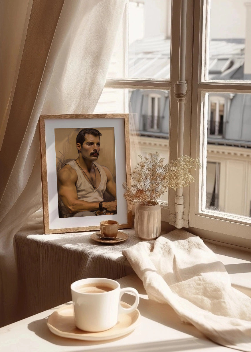 Cuadro Freddie Mercury en tirantes