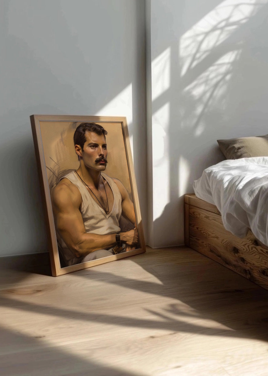 Cuadro Freddie Mercury en tirantes