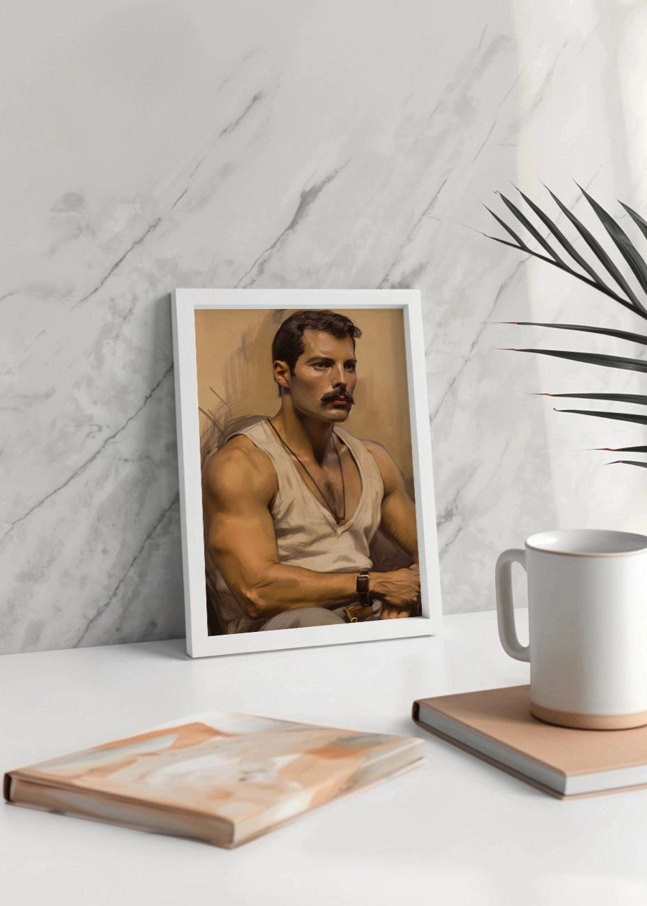 Cuadro Freddie Mercury en tirantes