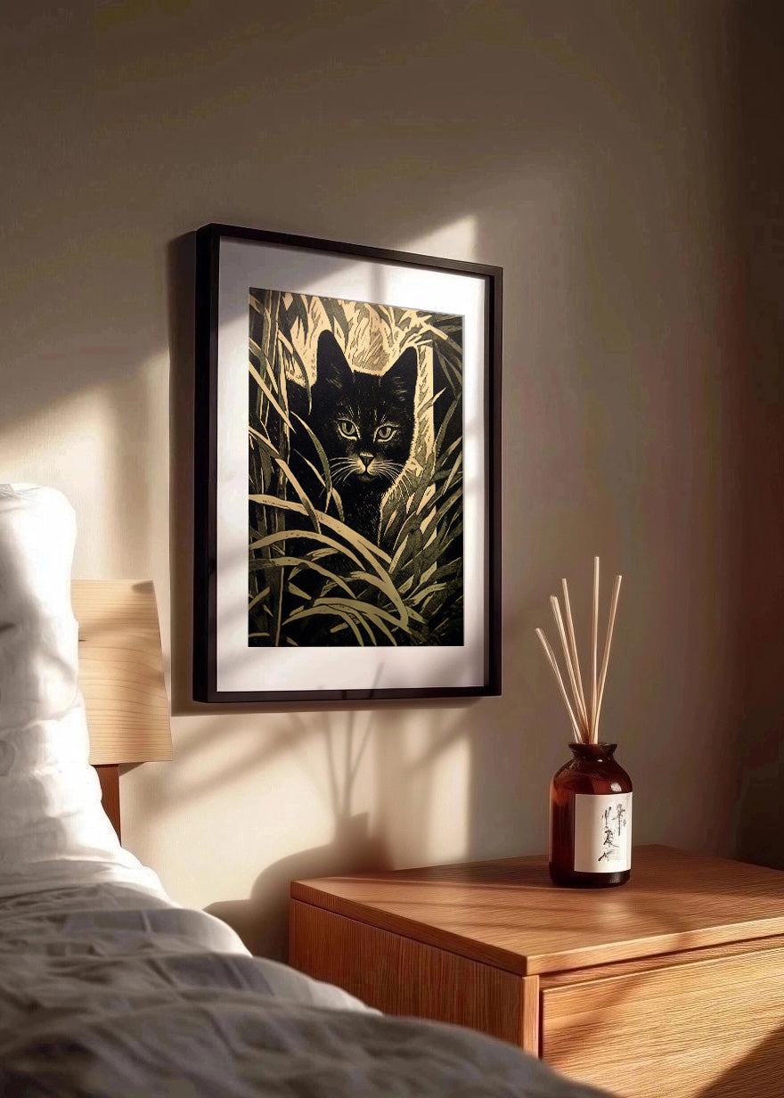 Cuadro Gato acechando