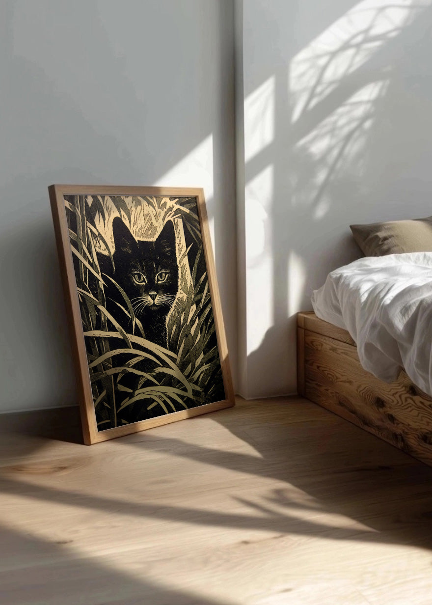 Cuadro Gato acechando