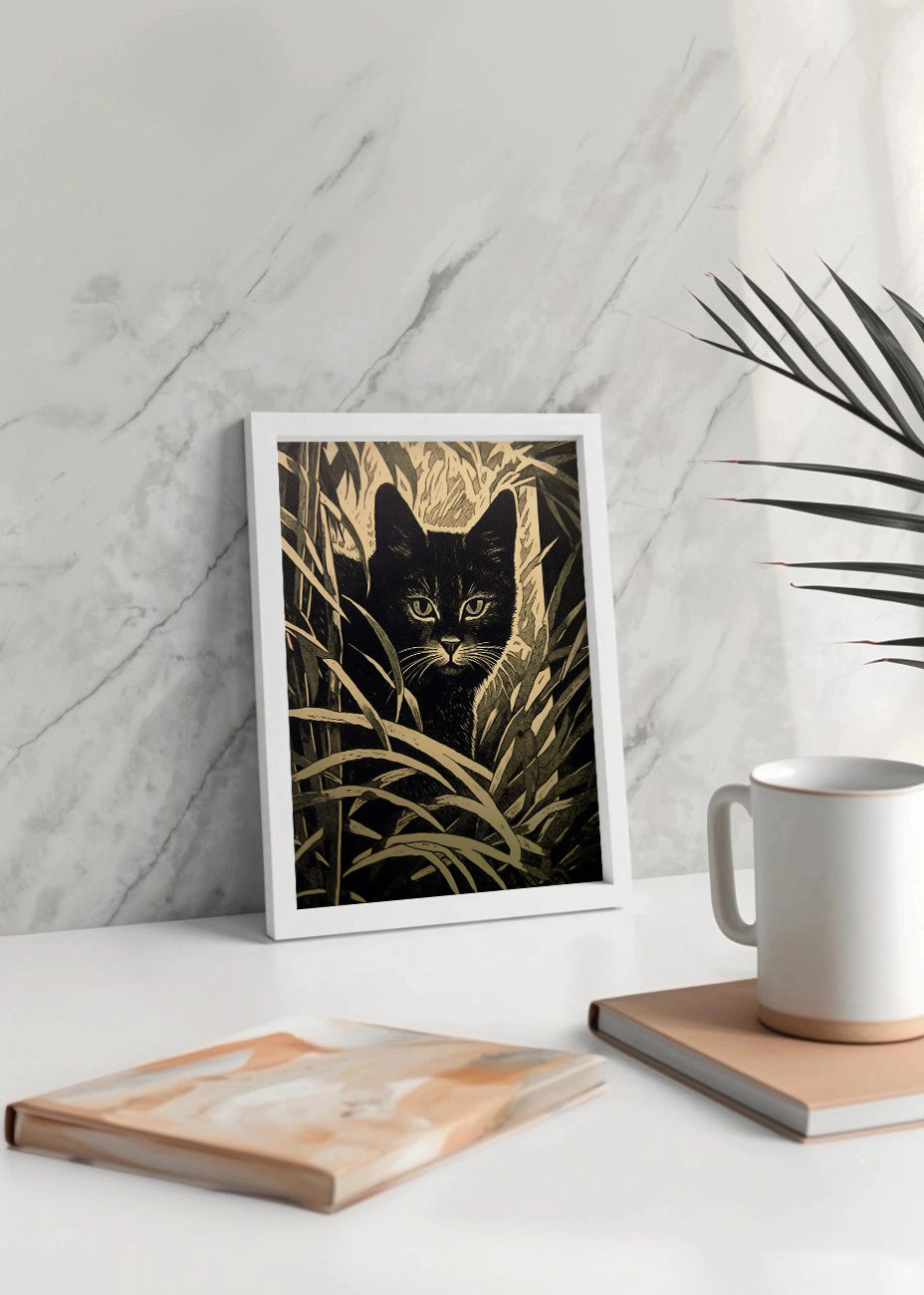 Cuadro Gato acechando