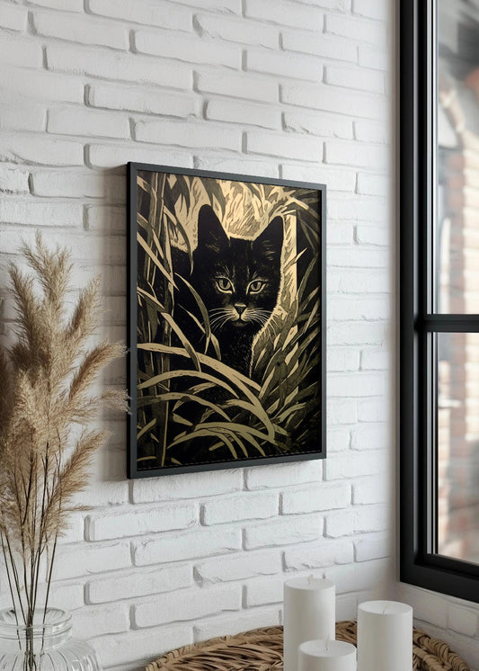 Cuadro Gato acechando