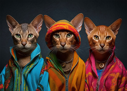 Cuadro Gatos raperos