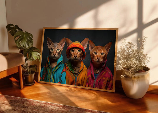 Cuadro Gatos raperos