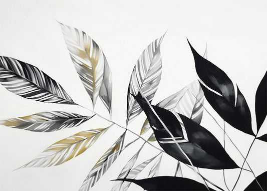 Cuadro Hojas al estilo minimalista