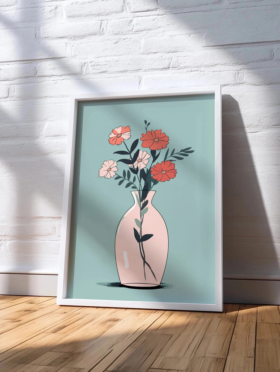 Cuadro de Jarrón con rosas - Fine Artic