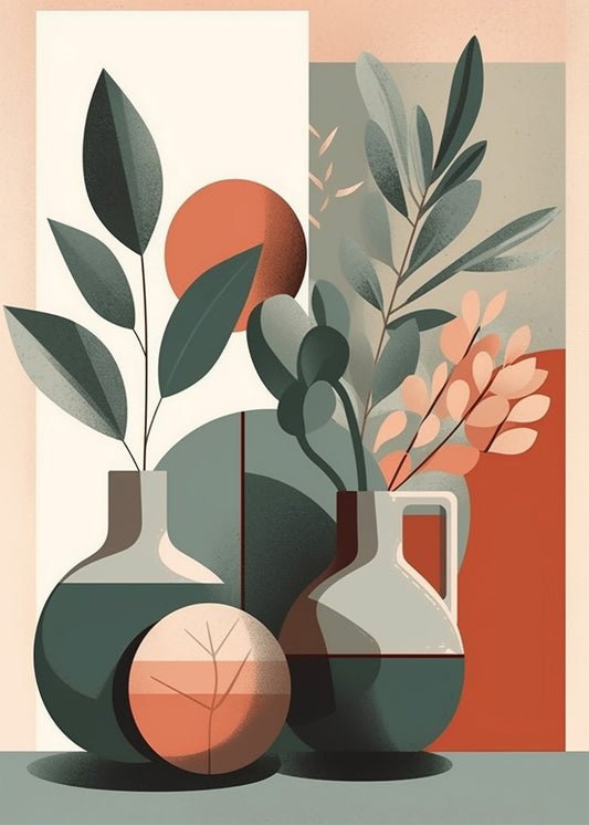 Cuadro Jarrones minimalistas