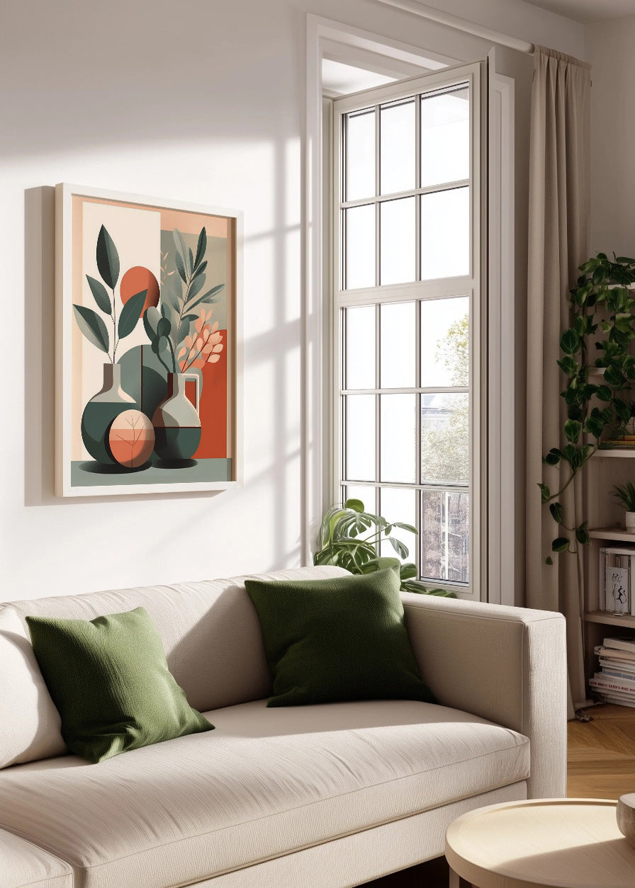 Cuadro Jarrones minimalistas