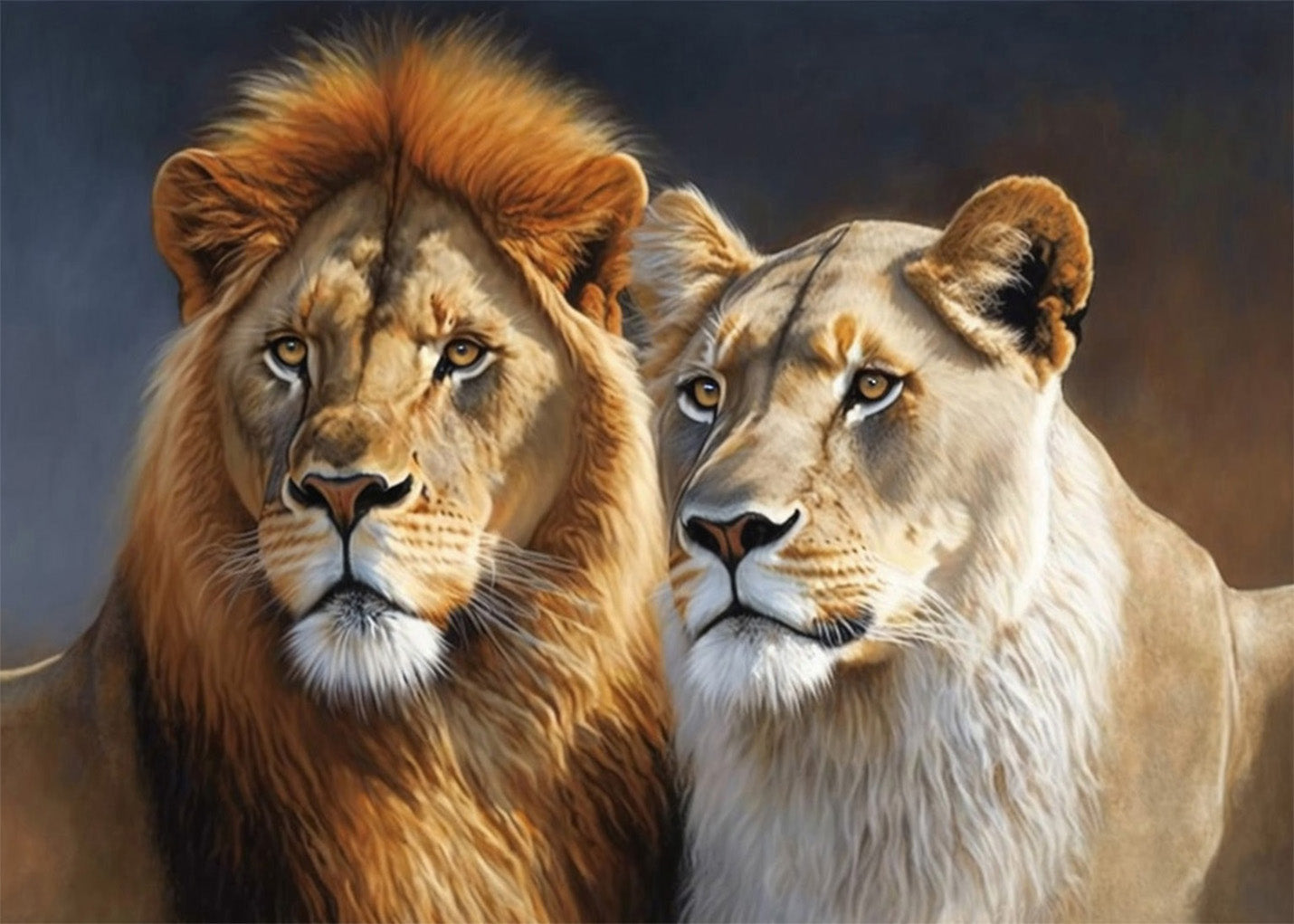 Cuadro La pareja de leones
