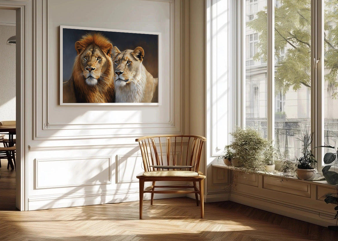 Cuadro La pareja de leones