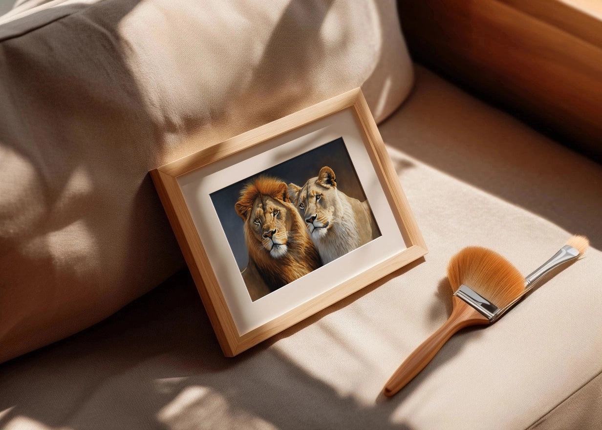 Cuadro La pareja de leones