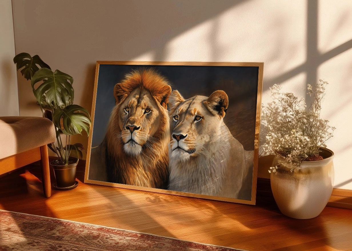 Cuadro La pareja de leones