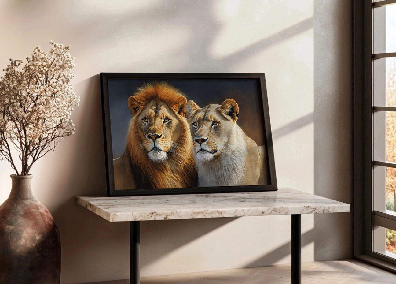 Cuadro La pareja de leones