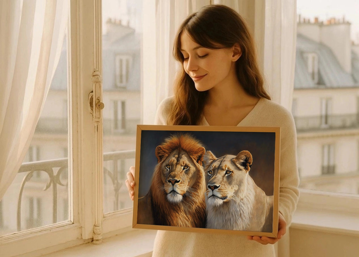 Cuadro La pareja de leones