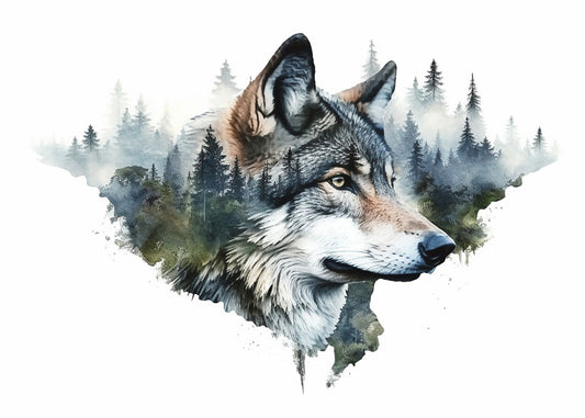 Cuadro Lobo del bosque
