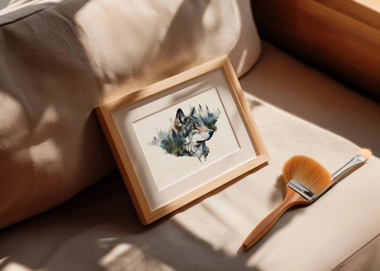 Cuadro Lobo del bosque