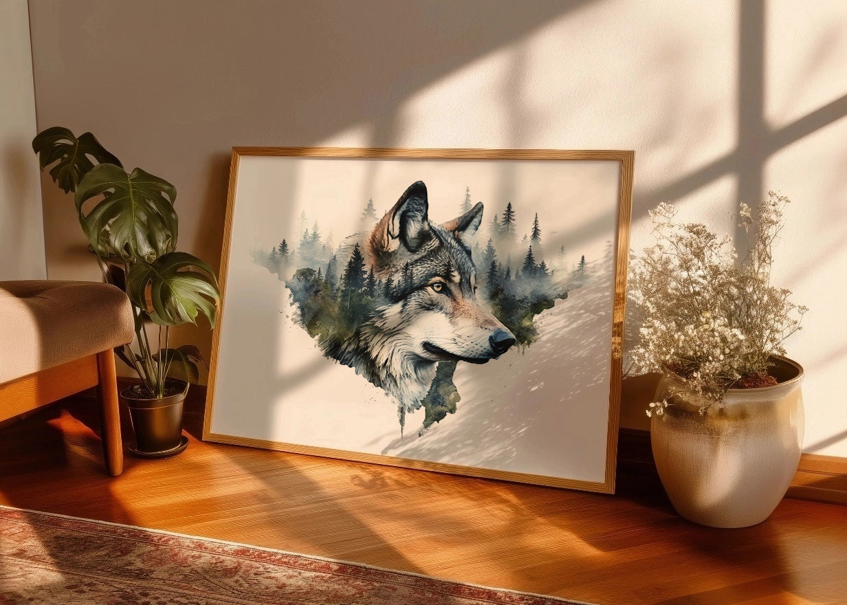 Cuadro Lobo del bosque