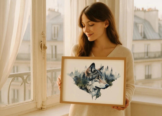Cuadro Lobo del bosque