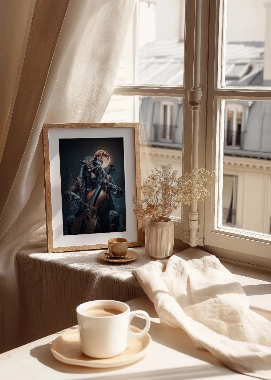 Cuadro Lobo guitarrista