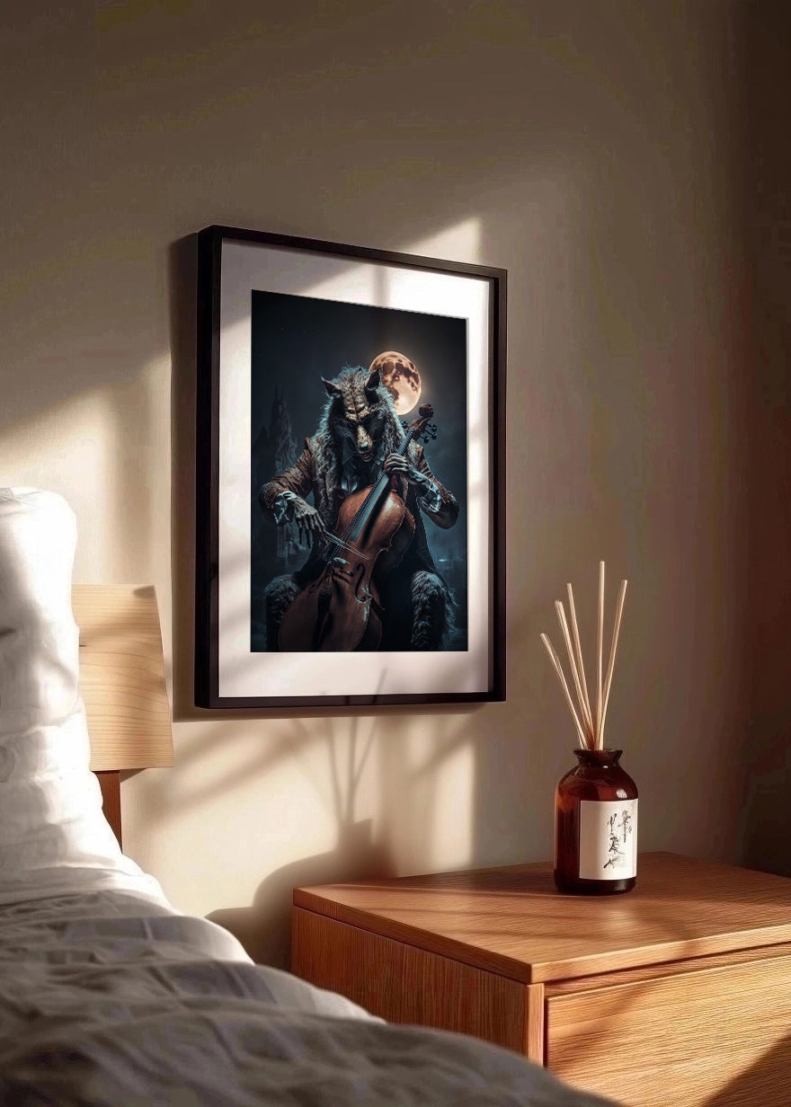 Cuadro Lobo guitarrista