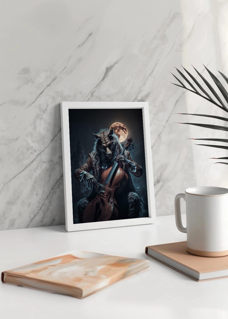 Cuadro Lobo guitarrista