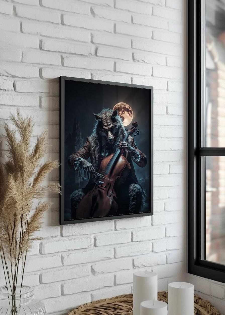 Cuadro Lobo guitarrista