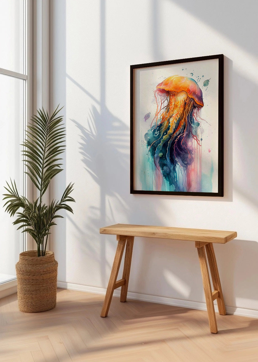 Cuadro Medusa estilo acuarela