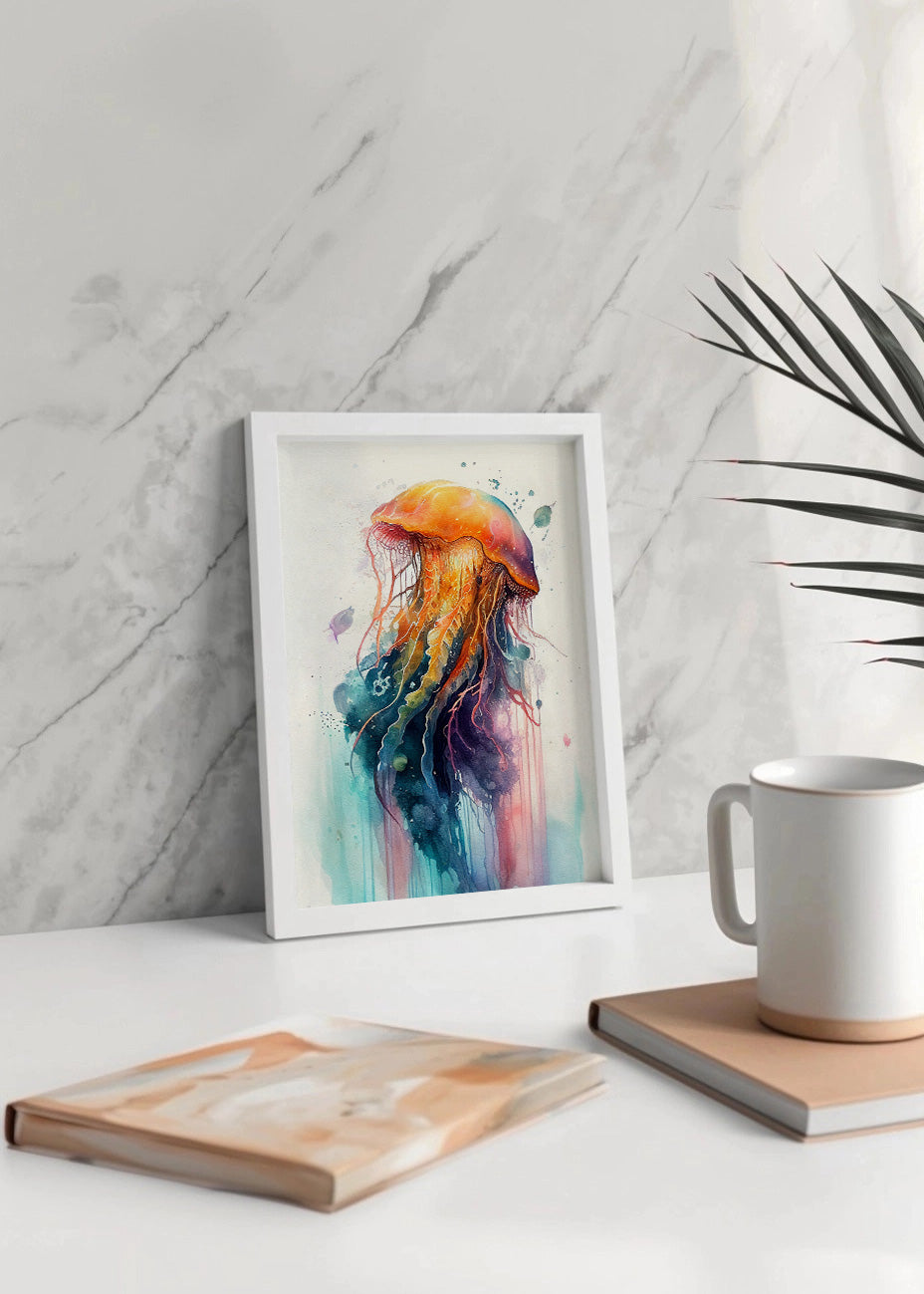 Cuadro Medusa estilo acuarela