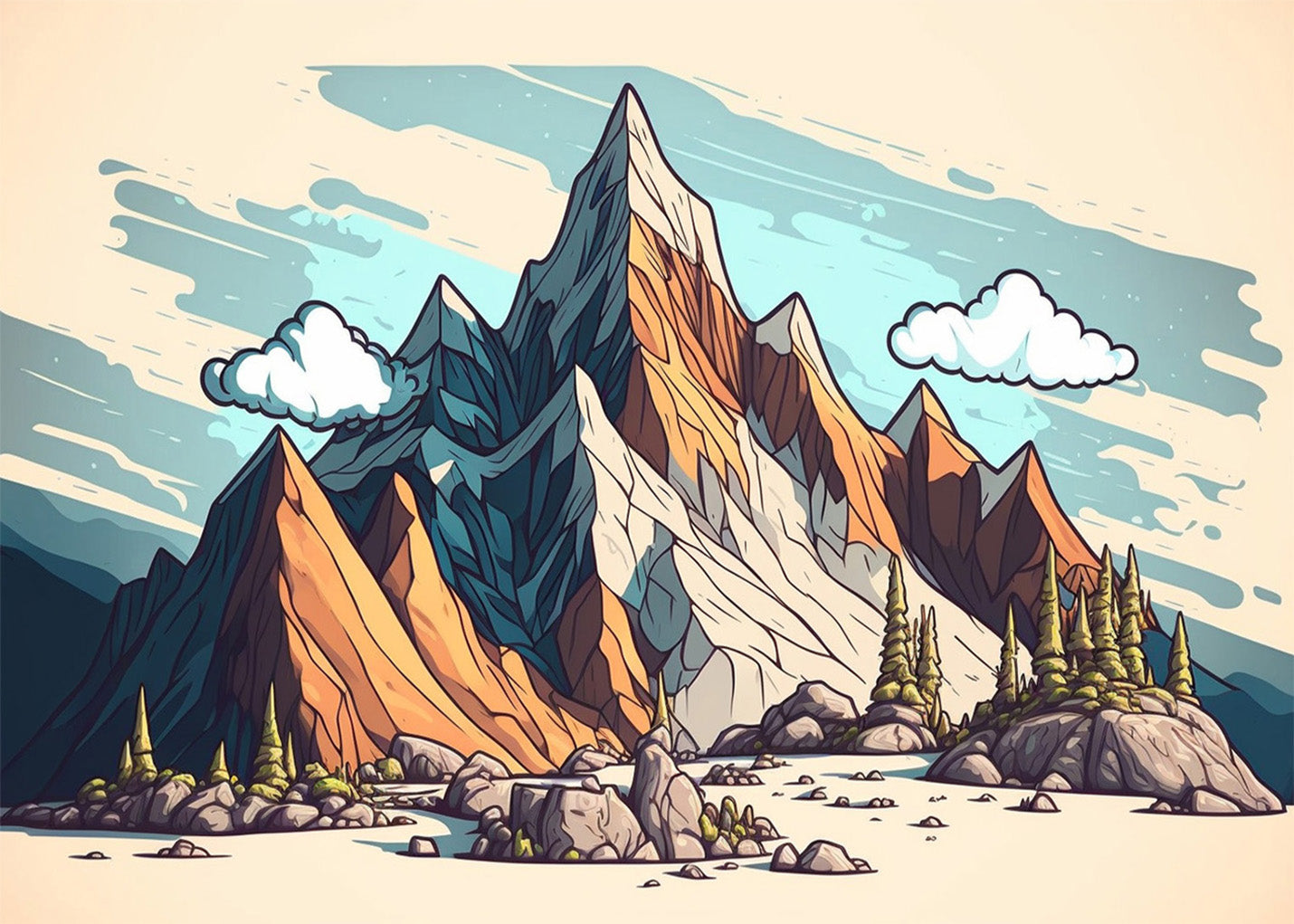 Cuadro Game mountains